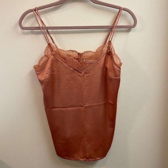 Abercrombie Rose/Pink Lace Satin Cami (XS) New with Tags! - Picture 1 of 3